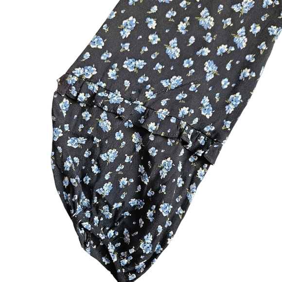 Madewell Ruffle-Sleeve Tie-Waist Jumpsuit in Baby's Breath Sz XS - Picture 4 of 11